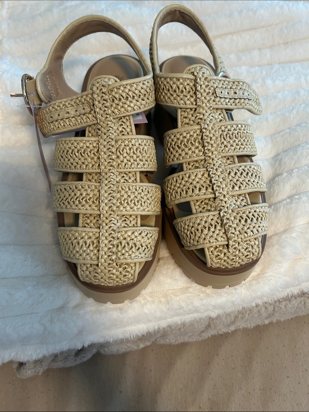 Wild Fable raffia lug sandal